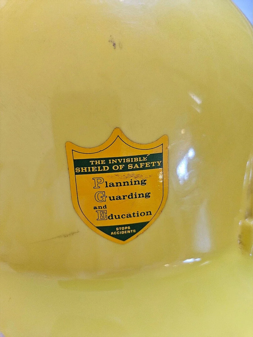 Vintage PG And E hat Yellow Safety Hard Hat - High Visibility